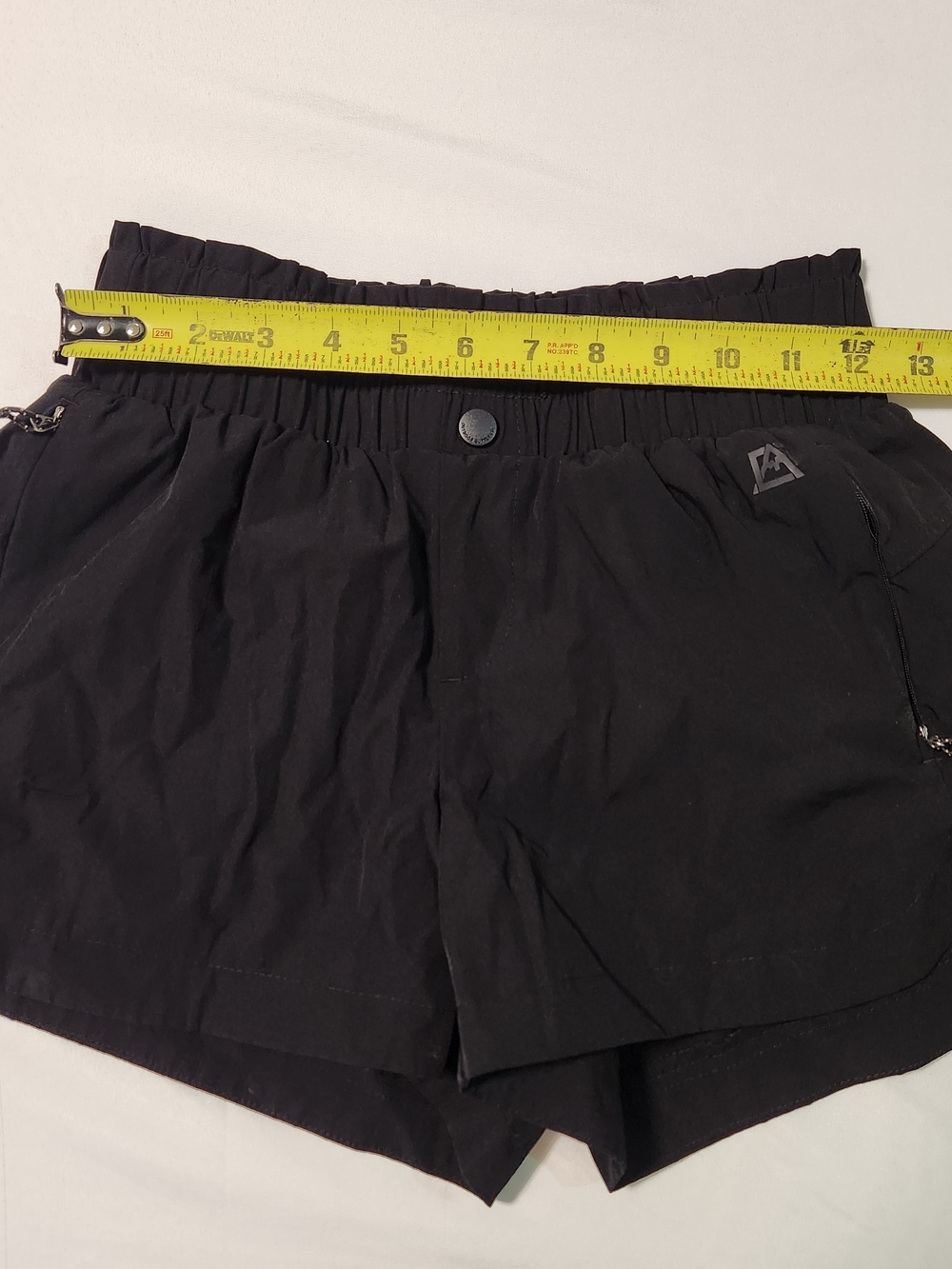 Avalanche Black Elastic High-Rise Athletic Shorts - Picture 4 of 8